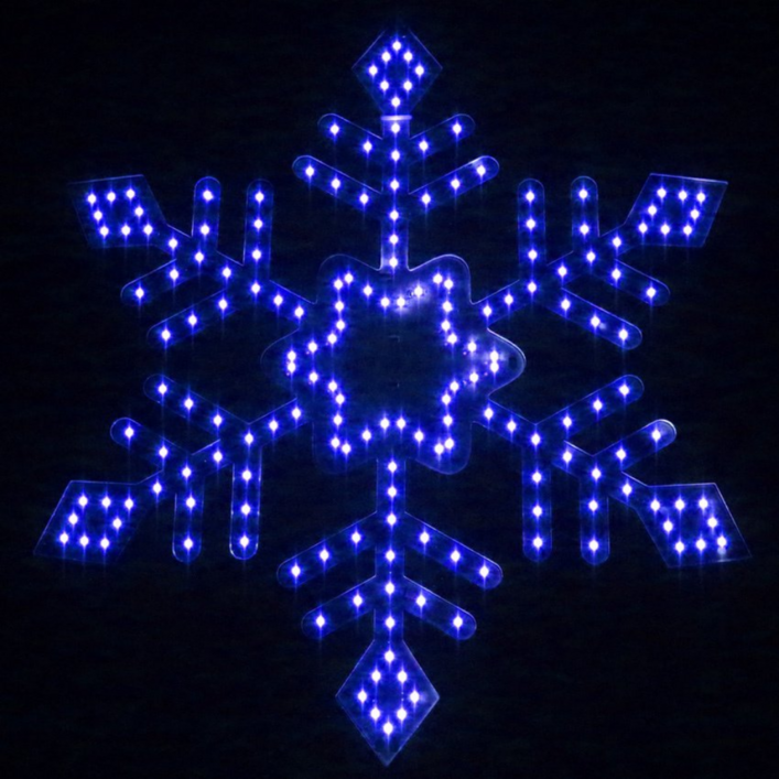 LED눈결정 트리눈장식 Snow 트리오너먼트 350mm 15W 블루색상 - 쇼핑뉴스