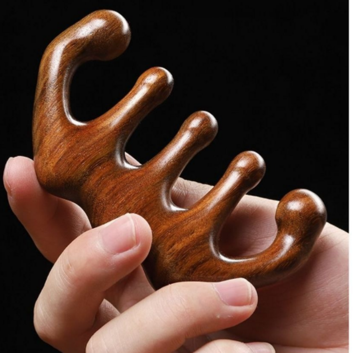 쿠할 나무 두피 괄사 마사지 목 어깨