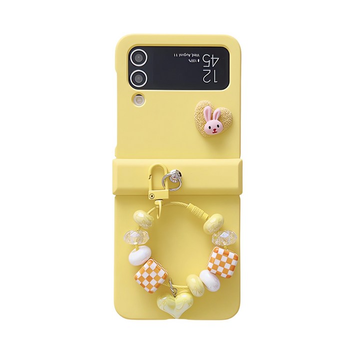 얌코 핸드폰 케이스 갤럭시 z플립4 z플립3 z플립5 z플립6 z플립7 힌지보호 휴대폰 케이스 사랑의 토끼