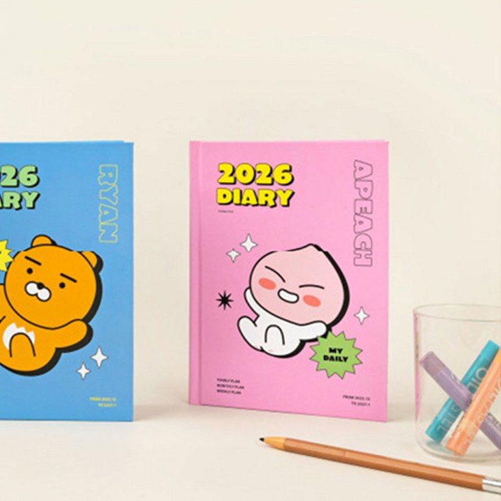 카카오프렌즈 다이어리 양장다이어리 2026년연필1p