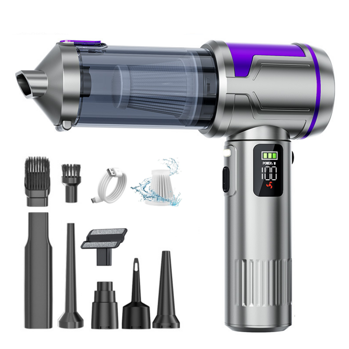 Voltmate 18000Pa 3단 조절 무선 차량용 청소기 LED 조명 브러시리스 모터 디지털 디스플레이 표시 다용도 청소기 가정용