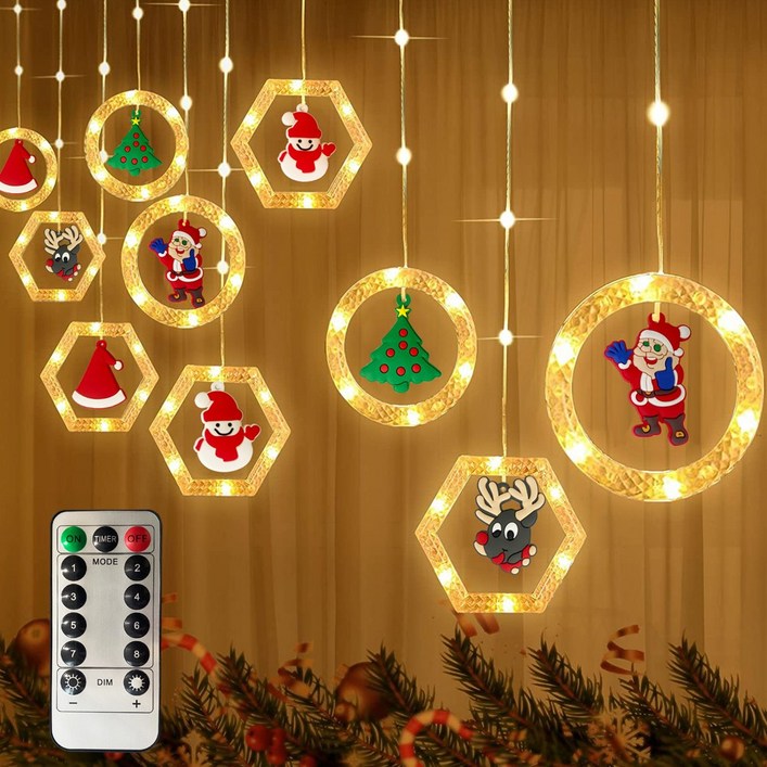 비상 LED 크리스마스 가랜드 벽걸이 장식 소품 커튼조명 파티라이트