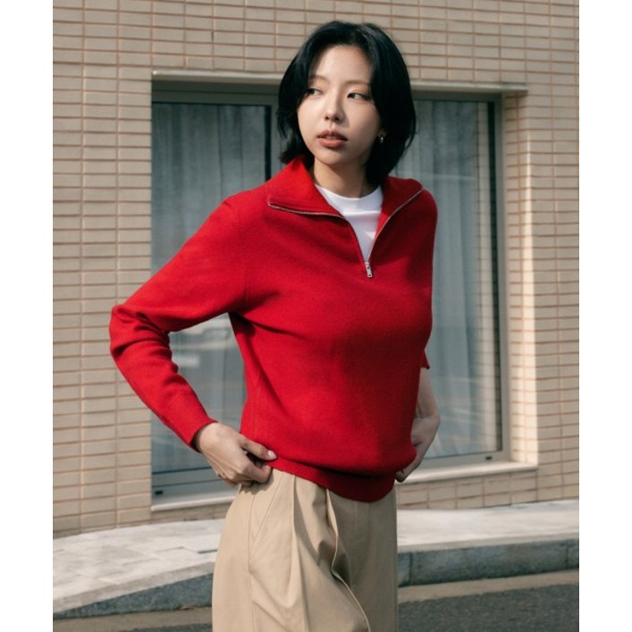 매장정품 더엣지 THEATG 김고은 3PACK 26SS 쿼터집업 니트 2078219567 144913