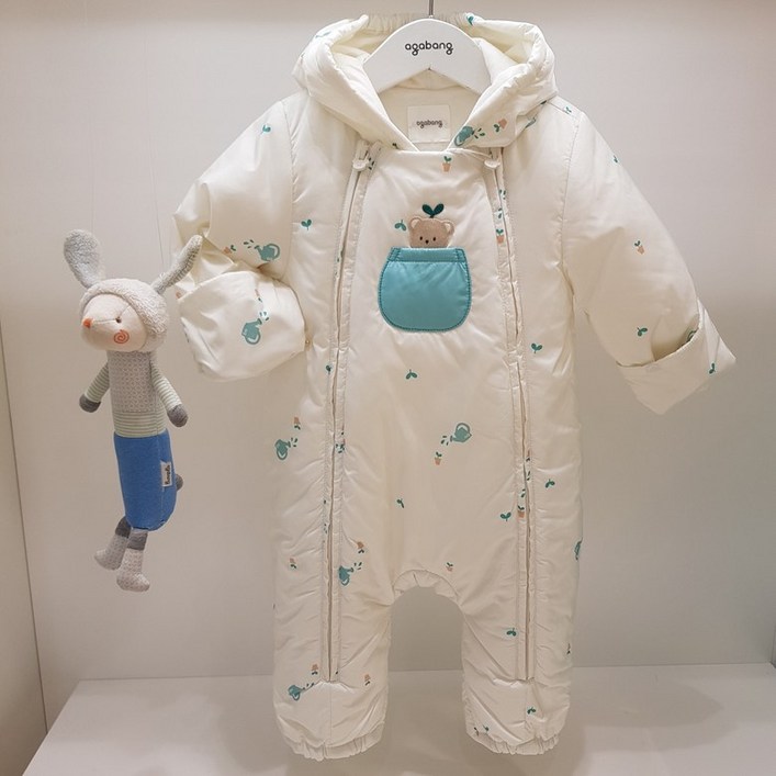 아가방 40% 봄 베이비페어! 겨울부터 초봄에 입는 누빔  유아 우주복!  너무 얇아도 안되고 너무 두꺼워도 곤란할때 추천드려요누빔 약패딩 우주복! 신생아 백일부터 외출복 !