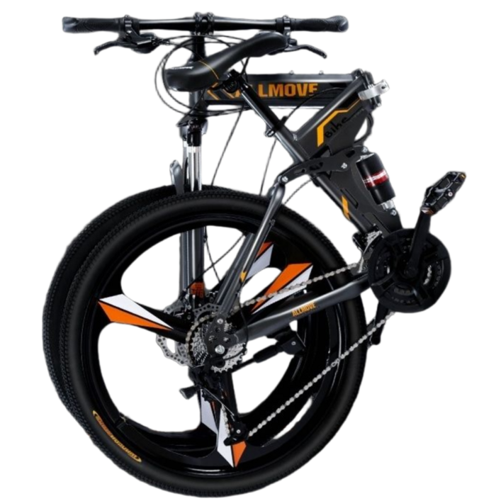 룰바이크 MTB 로드 바이크 주니어 26인치 30단 스포크휠 3날 블레이드 산악 성인 출퇴근 입문용 고급휠, 1개, 170cm, 블랙+레드 3휠