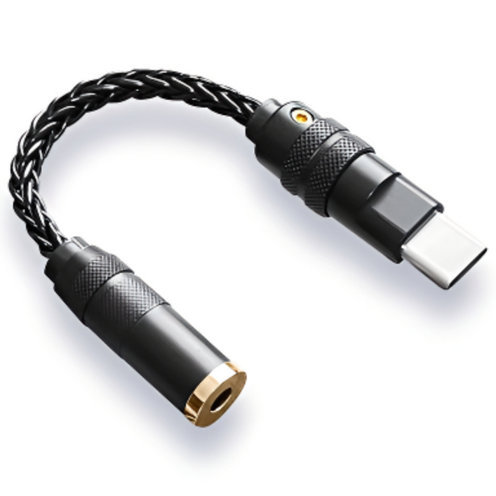 시그델 HiFi 고음질 ALC5686 C타입 꼬다리 DAC 덱 3.5mm 32BIT 384KHZ 이어폰 변환 앰프 꼬다리덱 오디오 헤드폰 젠더 MD01, 1개, 블랙, 11cm