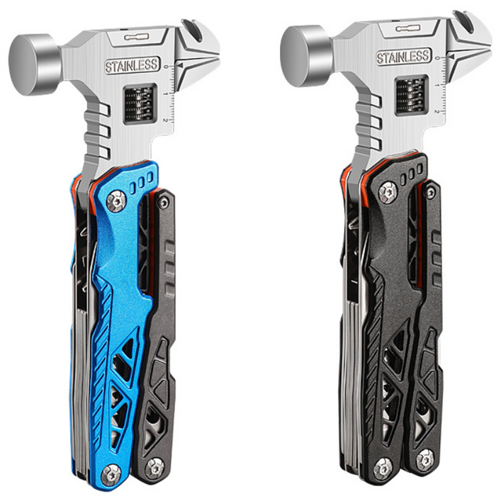 다기능 멀티툴 18in1 만능공구 캠핑용, 블랙, 1개