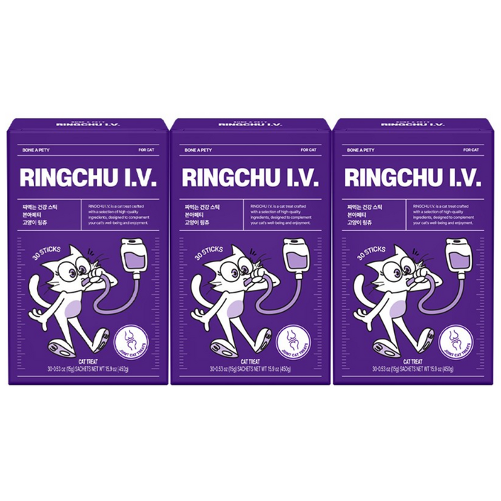 본아페티 고양이 관절 영양제 링거 츄르 링츄 I.V. 조인트 스틱, 1회분, 뼈관절강화, 90개