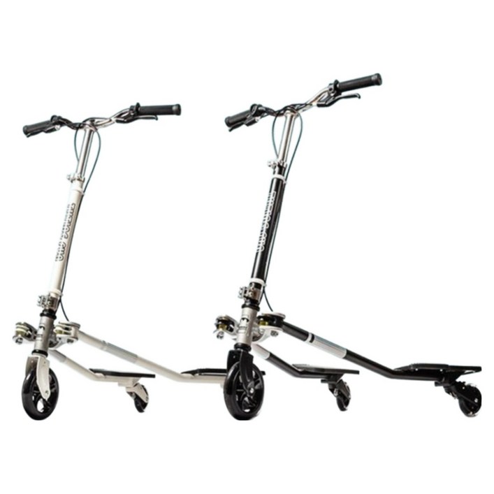 엠스키 세미 틸팅 LED 트라이더 슬라이더 세발킥보드 온가족용 MAX 100kg, WHITE, 1개