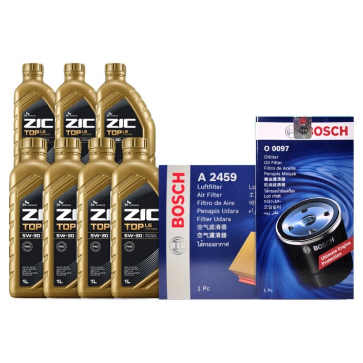 모하비 HM 4.6 가솔린 엔진오일세트 SK 지크 탑 LS 5W30 ZIC TOP LS