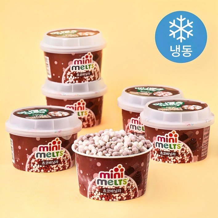 미니멜츠 쵸코바닐라 구슬아이스크림 (냉동), 50g, 6개입, 1개