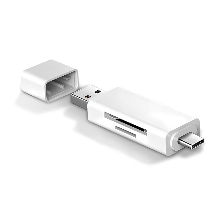 라온 USB 3.0 C타입 카드 리더기, CR100C, 화이트, 1개 라온 USB 3.0 C타입 카드 리더기, CR100C, 화이트, 1개