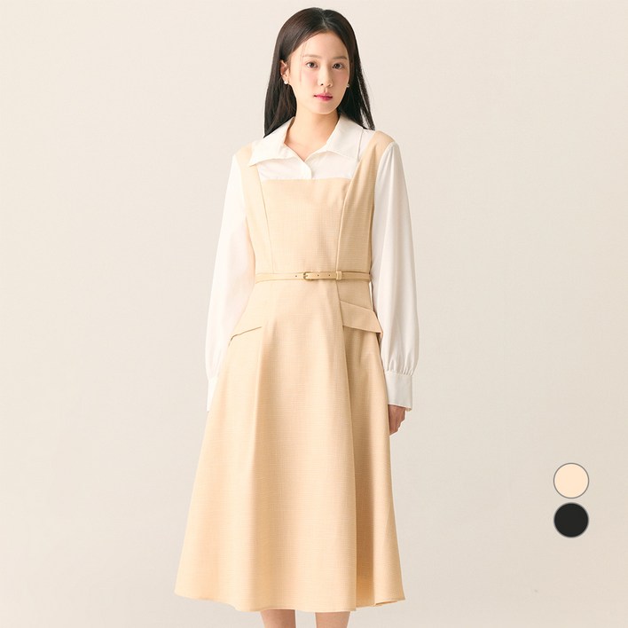 로엠 여성용 뷔스티에 매칭 롱 원피스