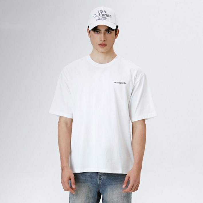 원더플레이스 오션퍼시픽 남녀공용 통기성 코튼 베이직 티셔츠 WOPC6TDSSZ10