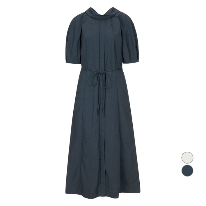 온앤온 여성용 클래식 롤 넥 블루종 원피스 NEW3MO415