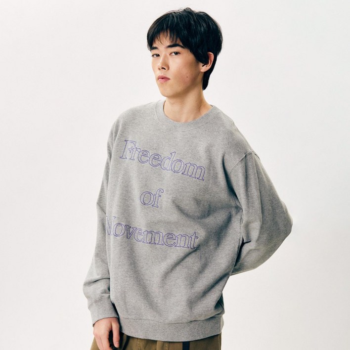 그라미치 남녀공용 무브먼트 스웻셔츠 면 맨투맨 G4SUJ091