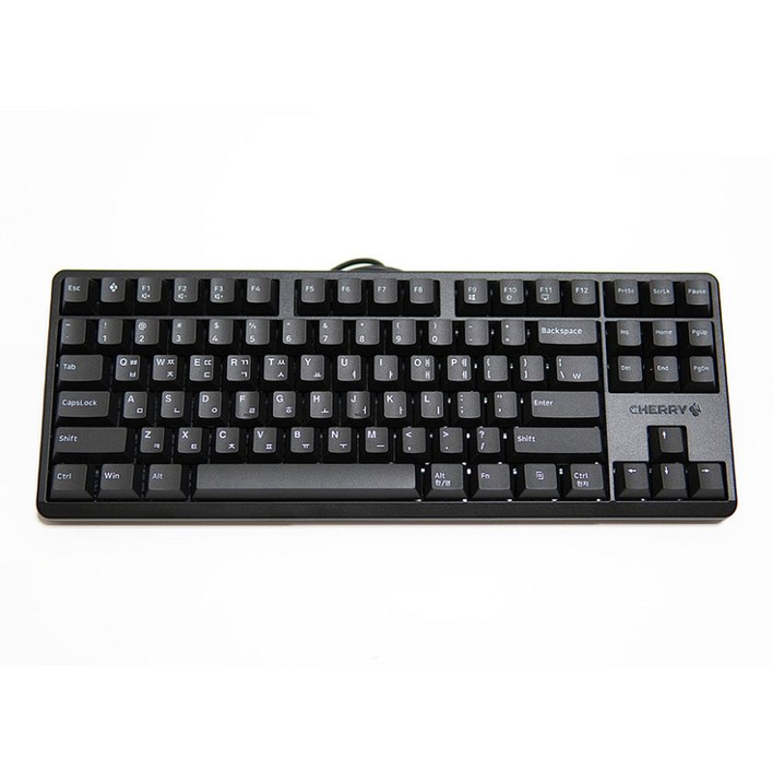 CHERRY 기계식 유선 텐키리스 키보드, 블랙, G803000S TKL, 적축