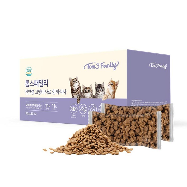 톰스패밀리 전연령 고양이사료 한끼식사, 참치, 2.4kg, 1개