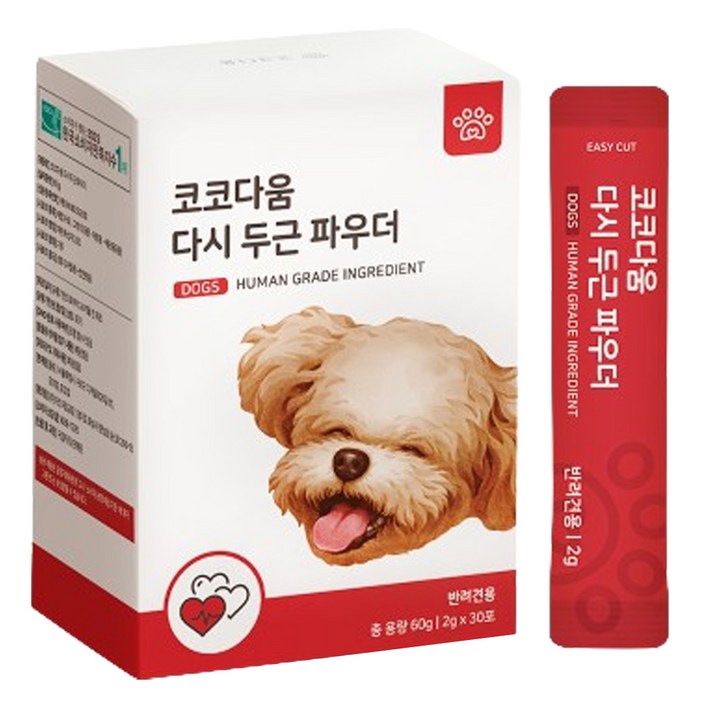 코코다움 강아지 다시 파우더 30p, 오리고기, 1팩, 심장/간