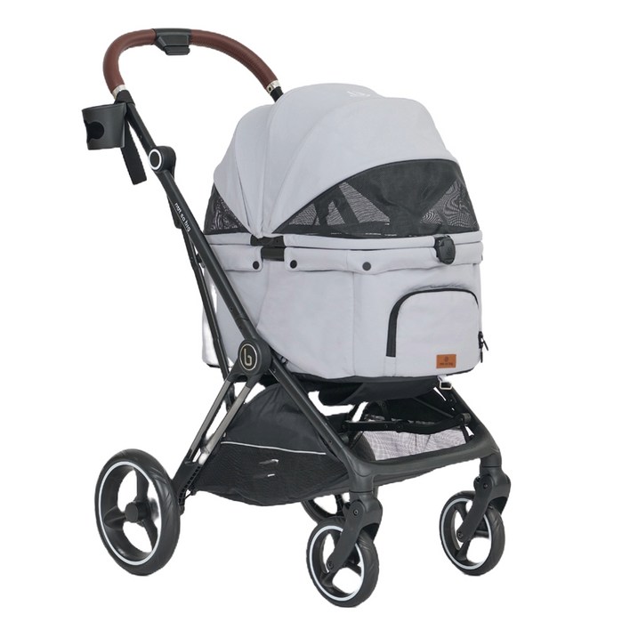 낫쏘빅 강아지 네로 맥스 오토폴딩 유모차, 클라우드 그레이, 1개