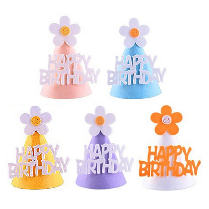 파티공구 조립형 생일 꼬깔모자 5p 세트