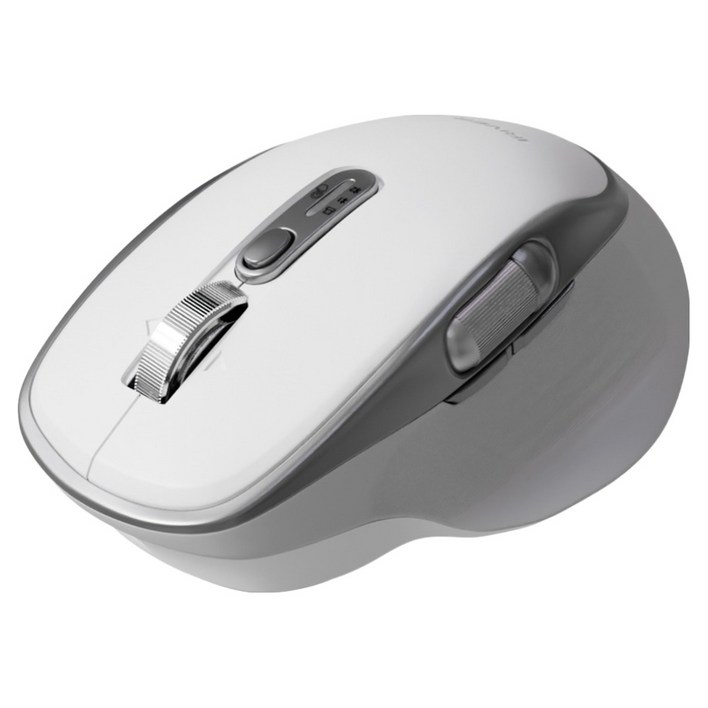 아이리버 항균처리 스마트스크롤 무한휠 멀티페어링 블루투스 무소음 세미 버티컬 무선 마우스 GT300, 화이트, GT300