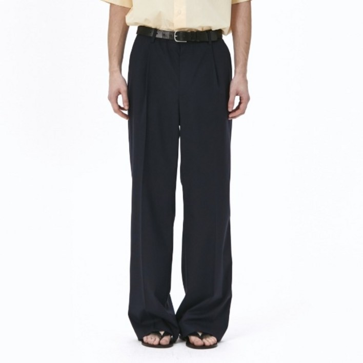 컨스트럭션 와이드 원턱 슬렉스