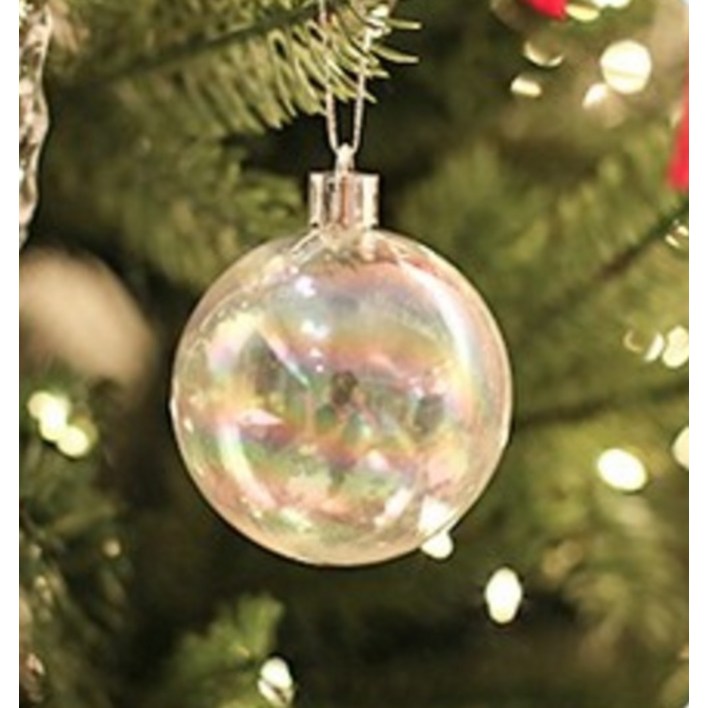 이플린 크리스마스 트리 장식 오로라 투명 오너먼트 9p