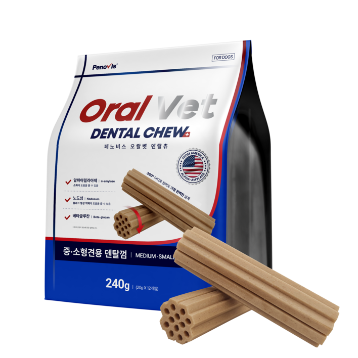 페노비스 강아지 오랄벳 덴탈껌 중 소형견용, 240g, 1개, 닭고기맛