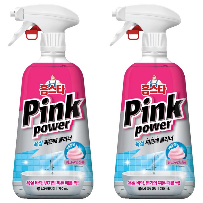 홈스타 핑크파워 욕실 찌든때 클리너, 750ml, 2개