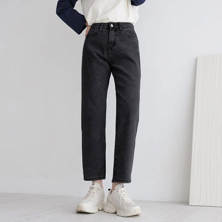 앤드스타일 여성용 숏기본롱 기장 인생스판 No 3 보이핏 크롭 데님 팬츠 264389