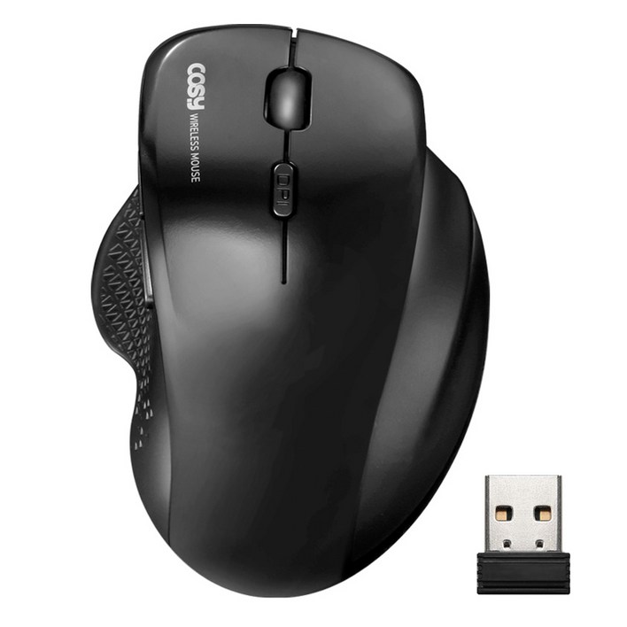 코시 세미 버티컬 무선 마우스 M3469WL, M3469WL, 블랙