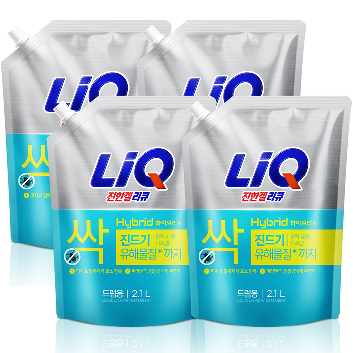 리큐 진한겔 하이브리드 드럼용 액상세제 리필