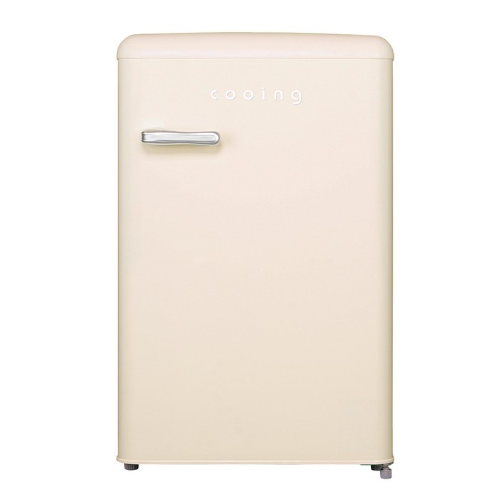 쿠잉전자 레트로 95L 스탠드형 1도어 김치냉장고 미니 소형 방문설치, 크림, REFK100SC