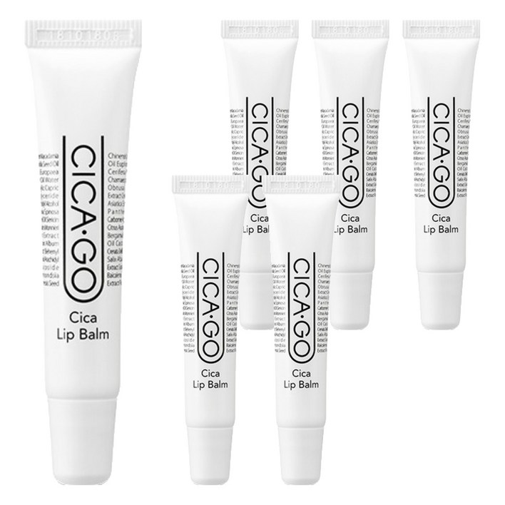 시카고 시카 케어 립밤, 단일 색상, 10ml, 6개