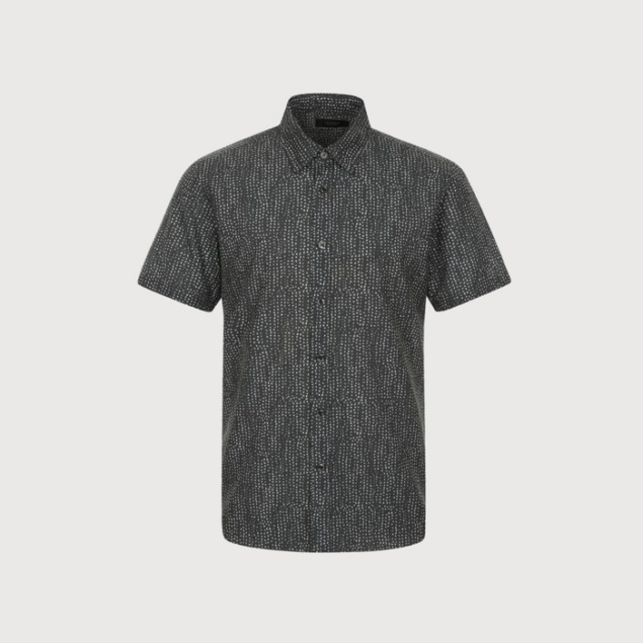 트레몰로 남성용 기하학 프린트 반팔 남방 NS4M33