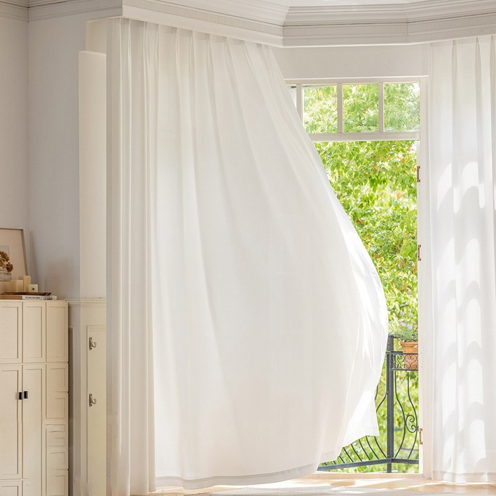 홈키안 쉬폰커튼  비침없는 나비주름 차르르커튼 커튼 거실커튼