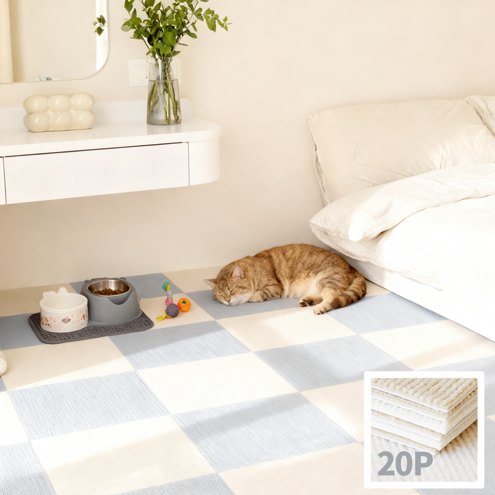 ZOZI 반려동물 미끄럼방지 퍼즐 매트20P