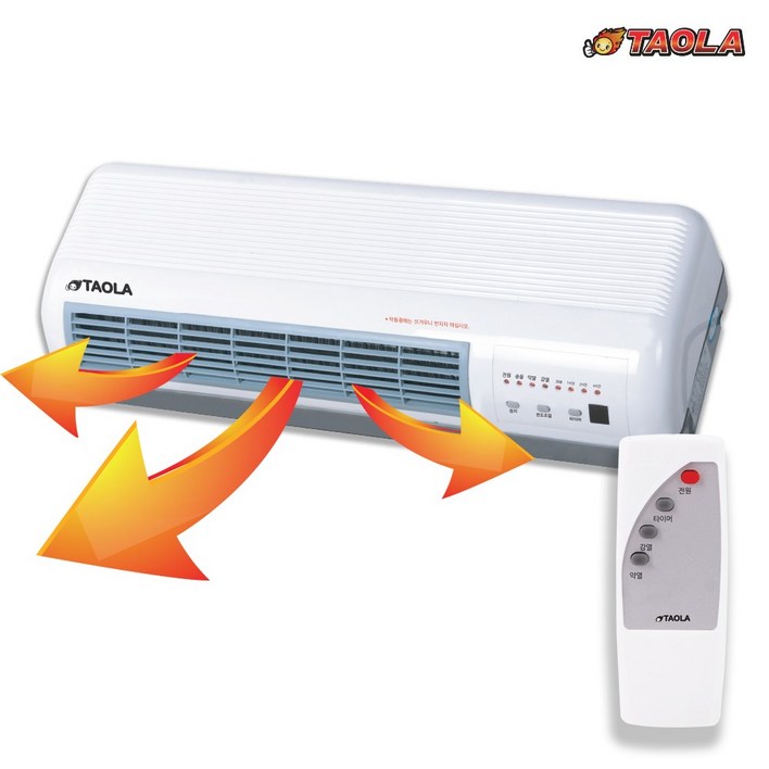 벽걸이온풍기 FH2500WR 리모컨 벽걸이히터 전기난로, FH2500WR, 본상품선택