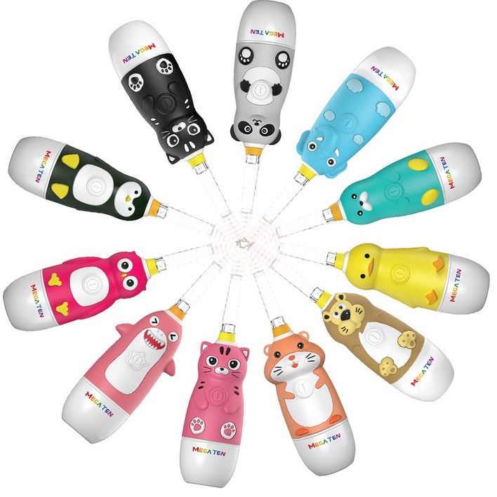 메가텐 싱글팩 키즈 캐릭터소닉 360도 어린이 유아 음파진동칫솔