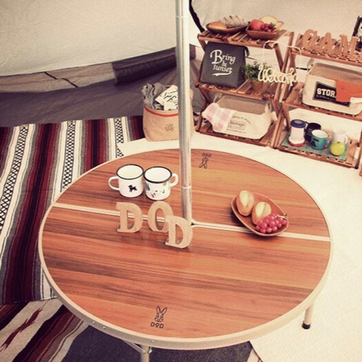 DOD 도플갱어 캠핑 테이블 원폴 텐트 원형 테이블 TB6-487