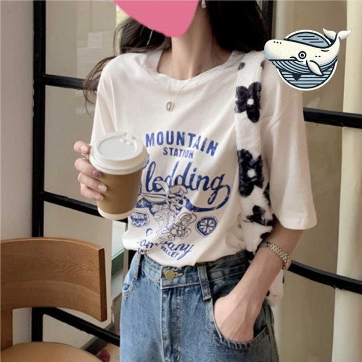 면소재 데일리 티셔츠 박스티 여성 루즈핏 여름