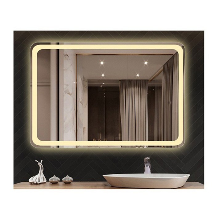 STMR004 직사각 LED 거울 전구색황색 거실 욕실 조명 거울 1000×700