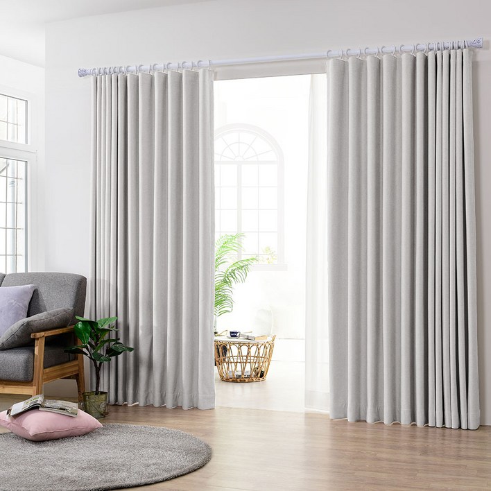 아로아 국내제작 릴리커튼 100프로 3중직 방한방풍 거실 암막커튼 자석끈증정