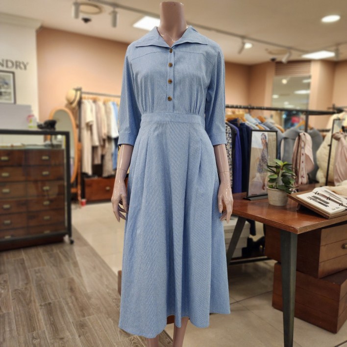 BCBG [올앤선드리] 아스티S/T OP 원피스 _ A4M3O604  53   [M/BLUE]