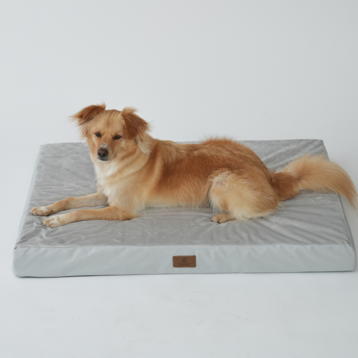 런레이더 반려동물 대형견 사각 방석, 1개, 그레이