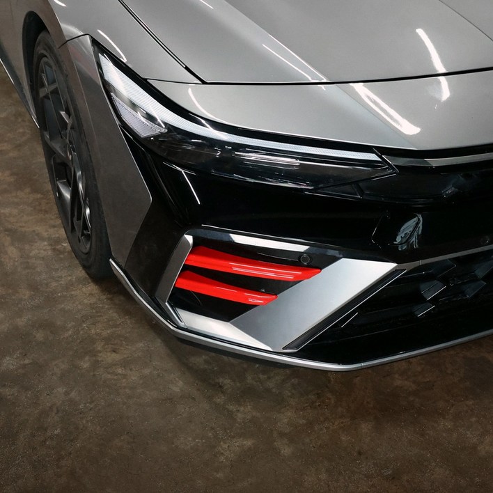 카로아 아반떼 CN7 호환 N라인 튜닝 프론트 에어홀 가니쉬 커버