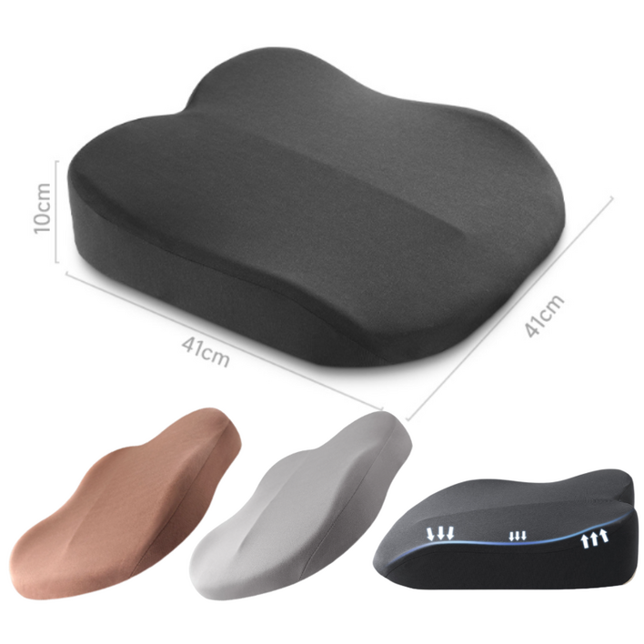 LIG 메모리폼 차량용방석 키높이방석 키높이9cm 보조시트 차량용 자세방석 학생방석, 1개, 블랙
