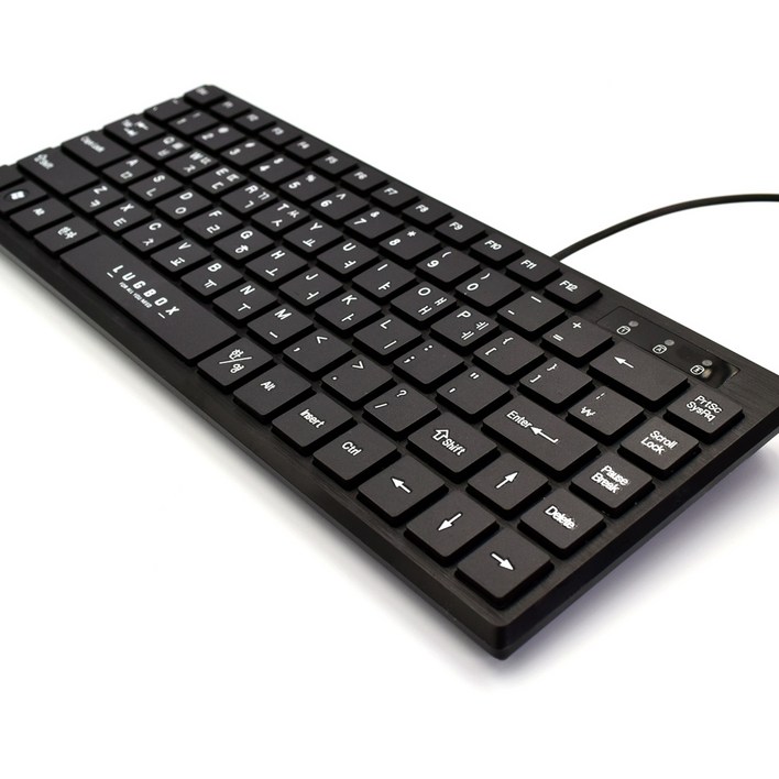 러그박스 조용한 멤브레인 유선 슬림 미니 키보드