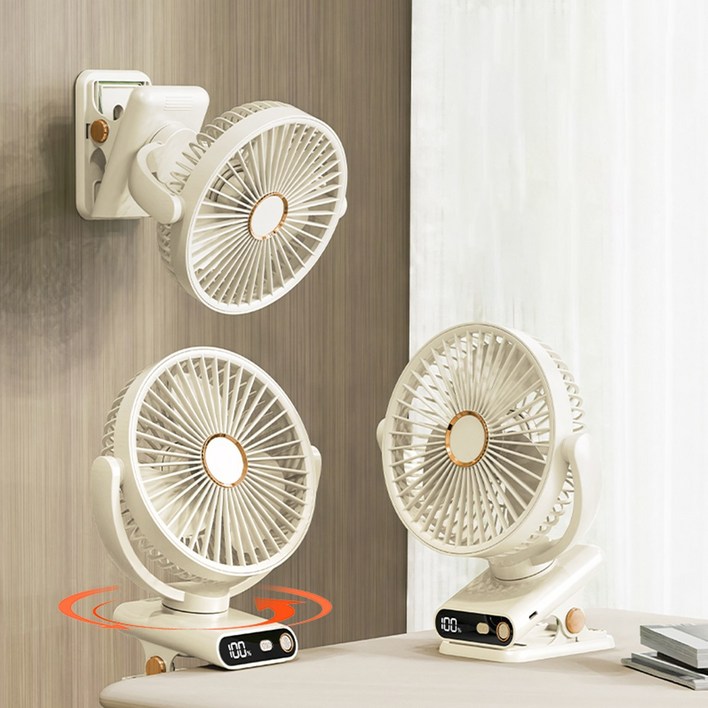 YINUO 휴대용 미니 집게 선풍기 USB 충전 학생 기숙사 침대 무드등 탁상용 클립 선풍기